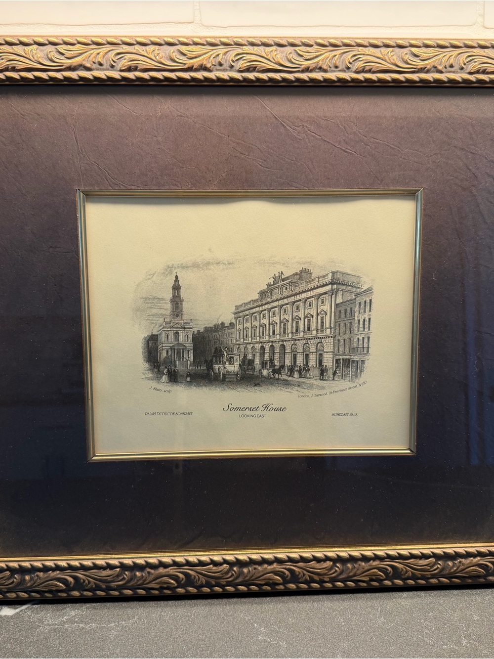 Framed Somerset House Black and Gold Accent Wall Art by